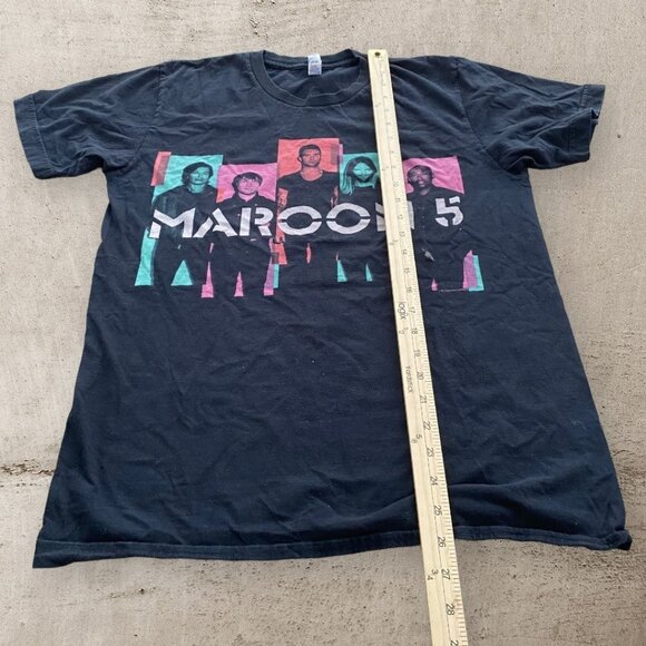 Maroon 5 T Shirt Size M Medium Mens Made in USA American Apparel Black Graphic - Picture 7 of 7